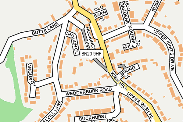 BN20 9HF map - OS OpenMap – Local (Ordnance Survey)