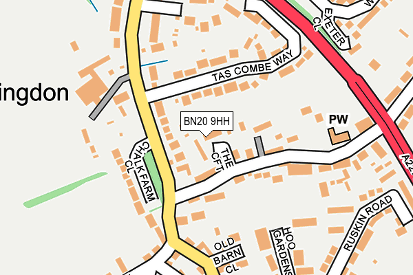 BN20 9HH map - OS OpenMap – Local (Ordnance Survey)