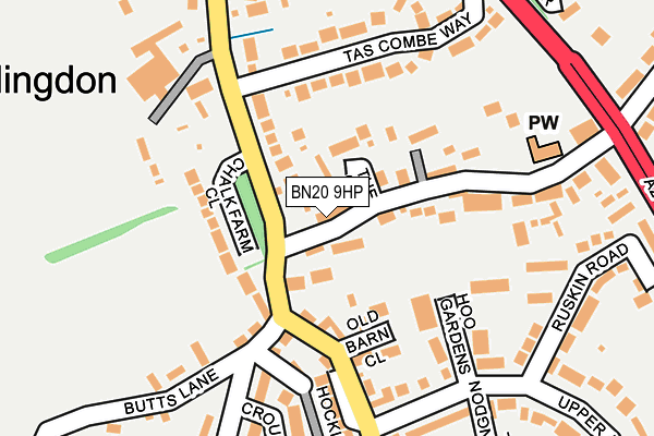 BN20 9HP map - OS OpenMap – Local (Ordnance Survey)
