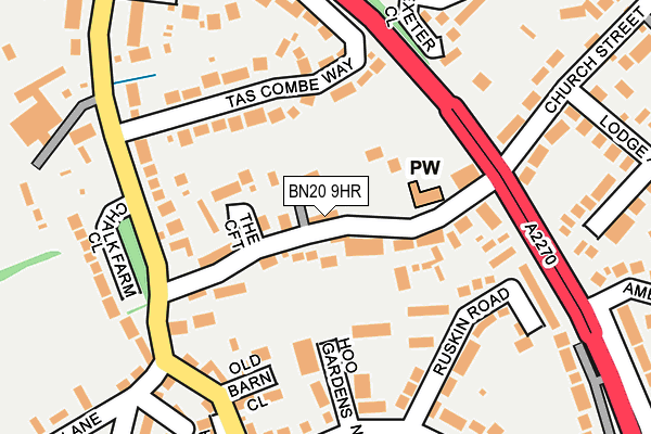 BN20 9HR map - OS OpenMap – Local (Ordnance Survey)