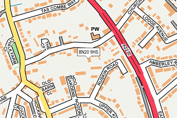 BN20 9HS map - OS OpenMap – Local (Ordnance Survey)
