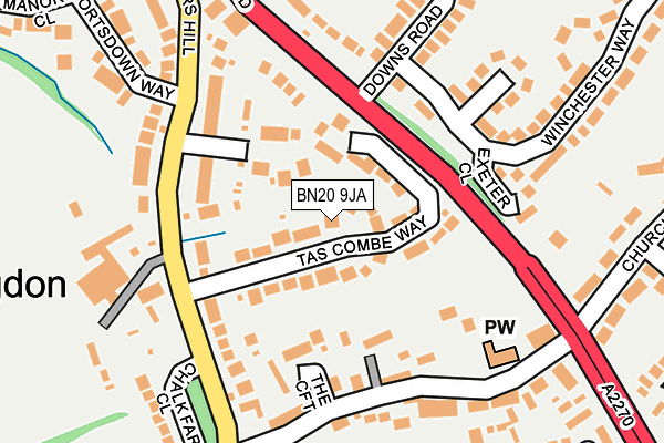 BN20 9JA map - OS OpenMap – Local (Ordnance Survey)
