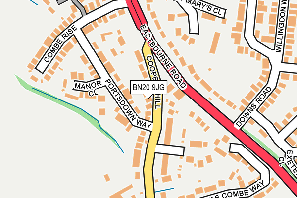 BN20 9JG map - OS OpenMap – Local (Ordnance Survey)