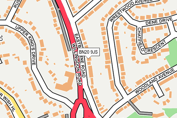 BN20 9JS map - OS OpenMap – Local (Ordnance Survey)