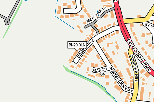 BN20 9LN map - OS OpenMap – Local (Ordnance Survey)