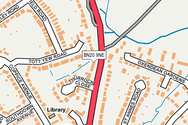 BN20 9NE map - OS OpenMap – Local (Ordnance Survey)