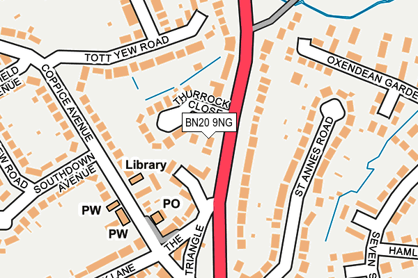 BN20 9NG map - OS OpenMap – Local (Ordnance Survey)