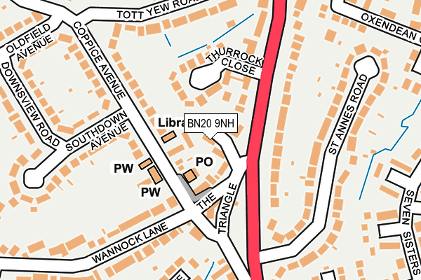 BN20 9NH map - OS OpenMap – Local (Ordnance Survey)