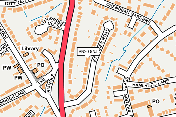 BN20 9NJ map - OS OpenMap – Local (Ordnance Survey)