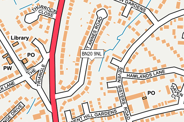BN20 9NL map - OS OpenMap – Local (Ordnance Survey)