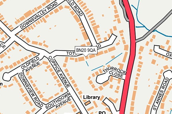 BN20 9QA map - OS OpenMap – Local (Ordnance Survey)