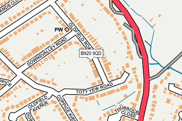 BN20 9QD map - OS OpenMap – Local (Ordnance Survey)