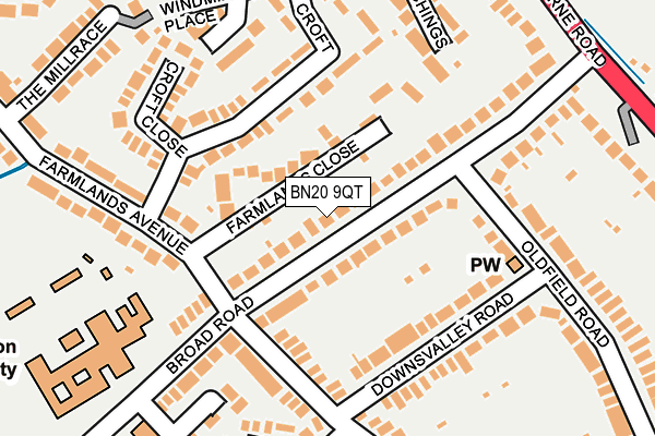 BN20 9QT map - OS OpenMap – Local (Ordnance Survey)