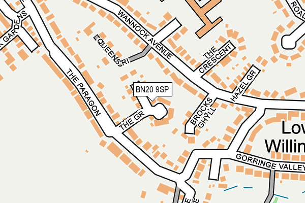BN20 9SP map - OS OpenMap – Local (Ordnance Survey)