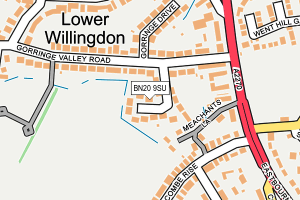 BN20 9SU map - OS OpenMap – Local (Ordnance Survey)