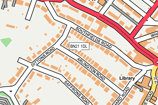 BN21 1DL map - OS OpenMap – Local (Ordnance Survey)