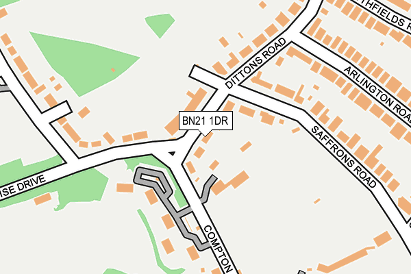 BN21 1DR map - OS OpenMap – Local (Ordnance Survey)