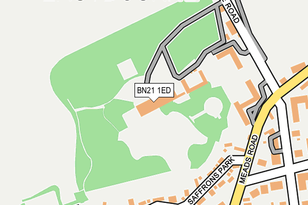 BN21 1ED map - OS OpenMap – Local (Ordnance Survey)