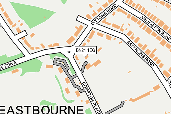 BN21 1EG map - OS OpenMap – Local (Ordnance Survey)