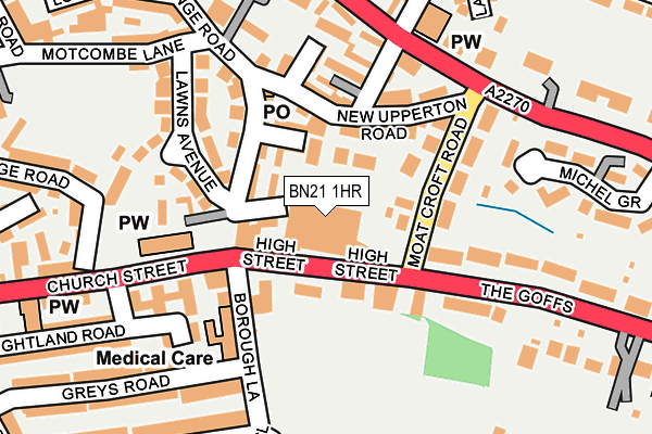 BN21 1HR map - OS OpenMap – Local (Ordnance Survey)