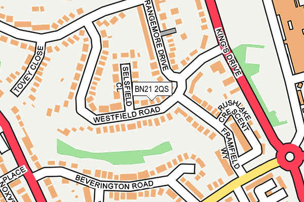 BN21 2QS map - OS OpenMap – Local (Ordnance Survey)