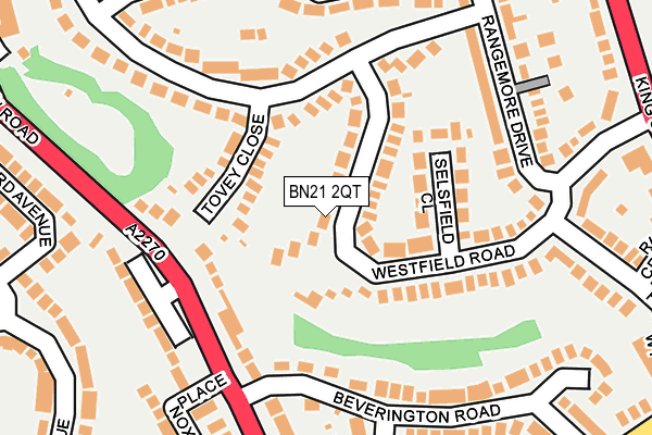 BN21 2QT map - OS OpenMap – Local (Ordnance Survey)