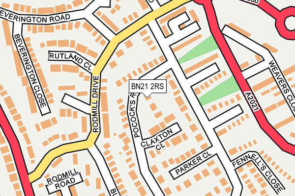 BN21 2RS map - OS OpenMap – Local (Ordnance Survey)