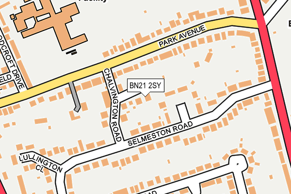 BN21 2SY map - OS OpenMap – Local (Ordnance Survey)