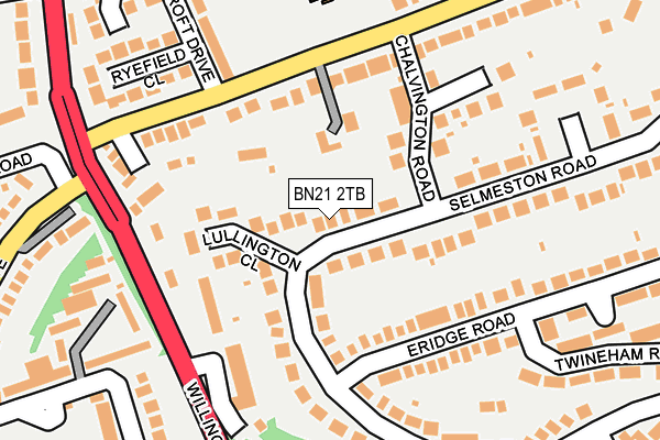 BN21 2TB map - OS OpenMap – Local (Ordnance Survey)