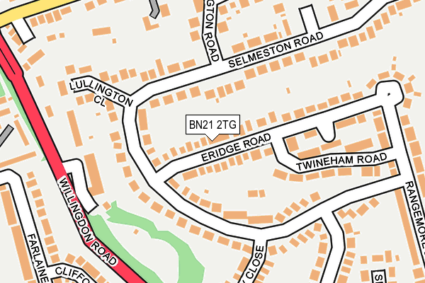 BN21 2TG map - OS OpenMap – Local (Ordnance Survey)