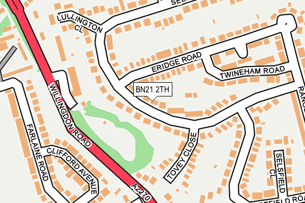 BN21 2TH map - OS OpenMap – Local (Ordnance Survey)