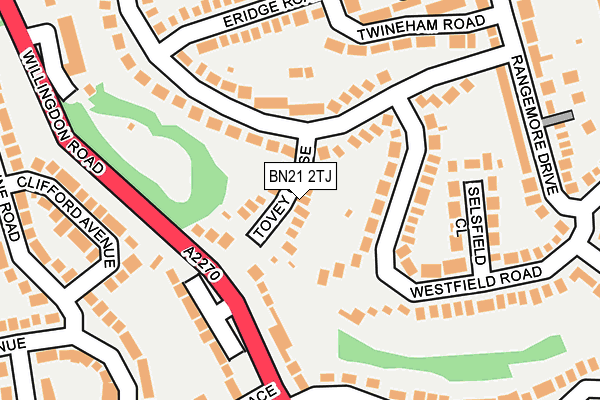 BN21 2TJ map - OS OpenMap – Local (Ordnance Survey)