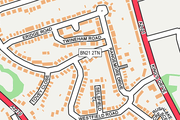 BN21 2TN map - OS OpenMap – Local (Ordnance Survey)