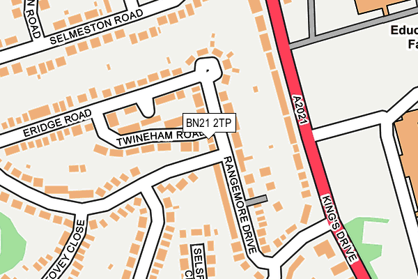 BN21 2TP map - OS OpenMap – Local (Ordnance Survey)