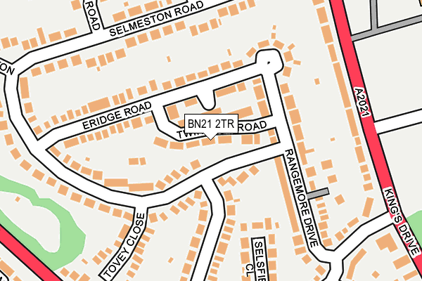 BN21 2TR map - OS OpenMap – Local (Ordnance Survey)