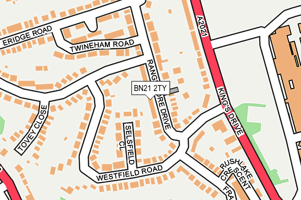 BN21 2TY map - OS OpenMap – Local (Ordnance Survey)