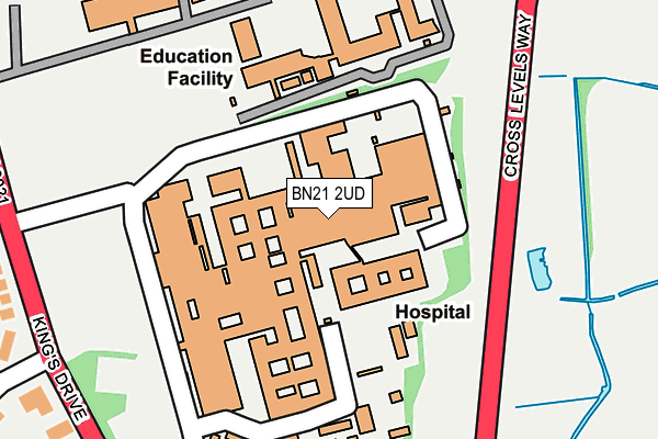 BN21 2UD map - OS OpenMap – Local (Ordnance Survey)