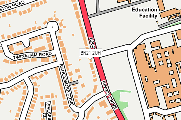 BN21 2UH map - OS OpenMap – Local (Ordnance Survey)