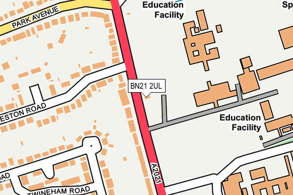 BN21 2UL map - OS OpenMap – Local (Ordnance Survey)
