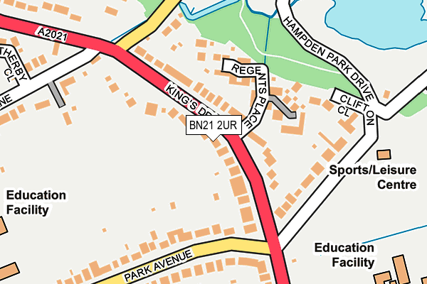 BN21 2UR map - OS OpenMap – Local (Ordnance Survey)
