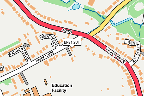 BN21 2UT map - OS OpenMap – Local (Ordnance Survey)