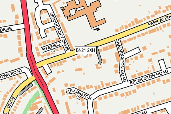 BN21 2XH map - OS OpenMap – Local (Ordnance Survey)