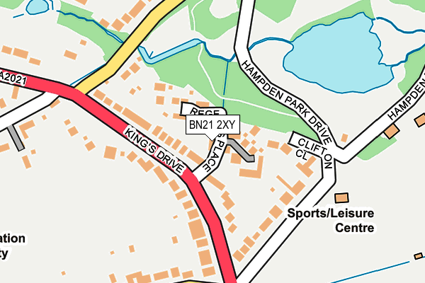 BN21 2XY map - OS OpenMap – Local (Ordnance Survey)