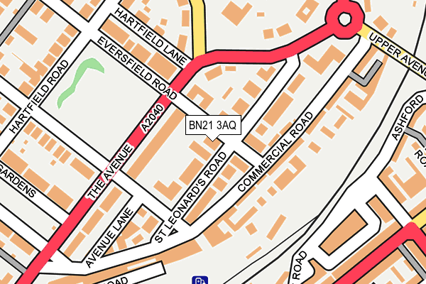 BN21 3AQ map - OS OpenMap – Local (Ordnance Survey)
