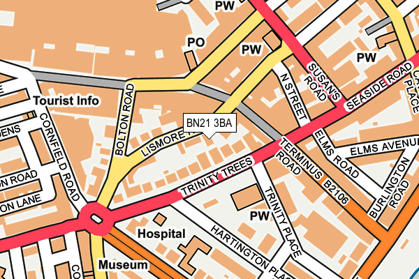 BN21 3BA map - OS OpenMap – Local (Ordnance Survey)