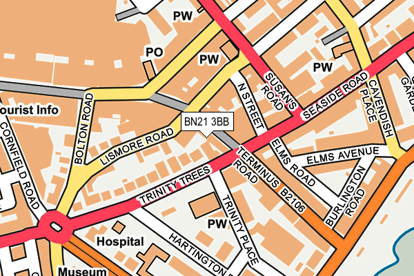 BN21 3BB map - OS OpenMap – Local (Ordnance Survey)