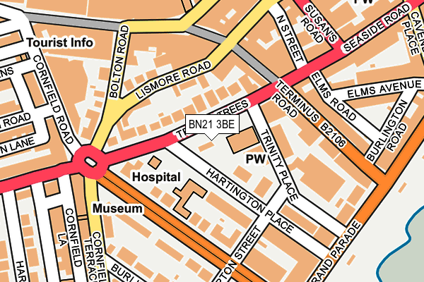 BN21 3BE map - OS OpenMap – Local (Ordnance Survey)