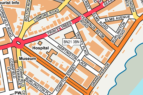 BN21 3BN map - OS OpenMap – Local (Ordnance Survey)