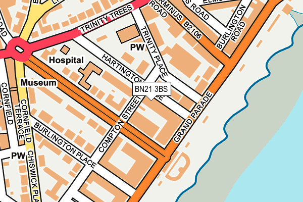 BN21 3BS map - OS OpenMap – Local (Ordnance Survey)