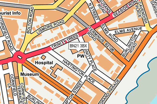 BN21 3BX map - OS OpenMap – Local (Ordnance Survey)